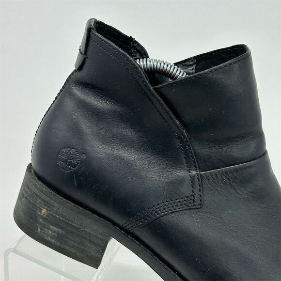 Timberland Ortholite Black Leather Chelsea Ankle Boots Size 9 Casual Fall - Picture 2 of 13